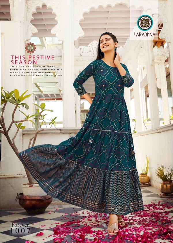 Aradhna Fashion Forever 1 Rayon Wear Long Kurti Collection